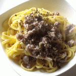 Tagliolini con salsiccia e tartufo