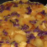 Frittata morbida di patate e viole di campo e il terrificante lunedì di Pasqua